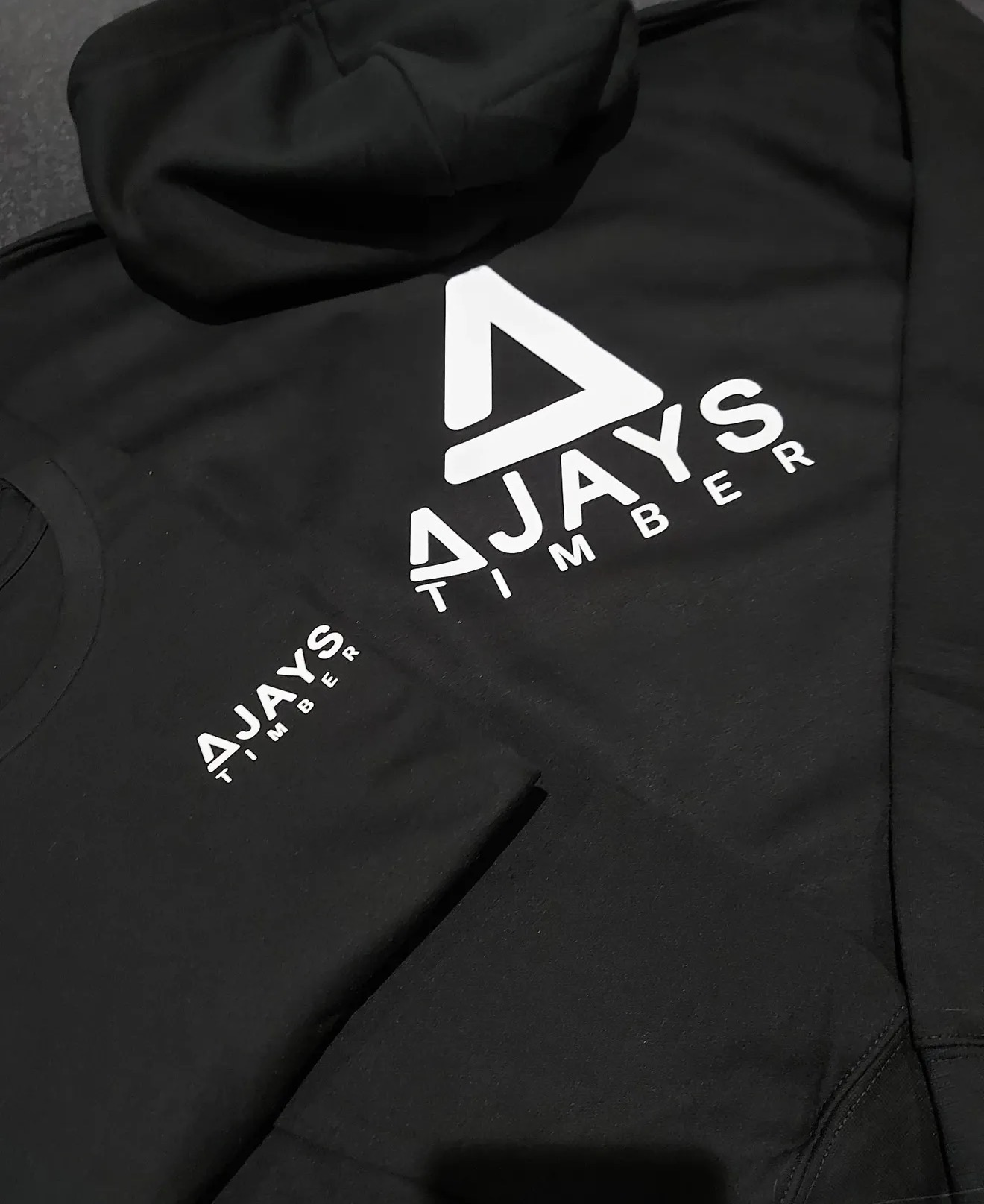 AJAYS Timber black printed hoodie and t-shirt